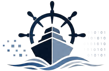 Helm & Hull ship-wheel and hull logo